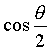 cos theta/2