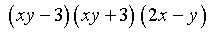 (xy - 3)(xy + 3)(2x - y)