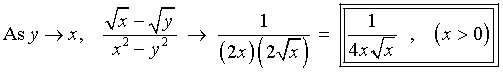 1 / (4x sqrt{x}) , (x not= 0)
