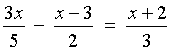 3x/5 - (x-3)/2 = (x+2)/3