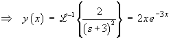 y = 2x e^(-3x)
