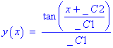 y(x) = tan((x + C2)/C1) / C1