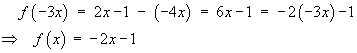f(x) = -2x -1