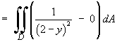 = integral integral x/(2-y)^2 dA