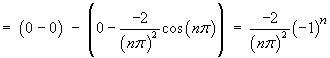 a_n = -2(-1)^n / (n pi)^2