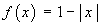 f(x) = 1 - |x|