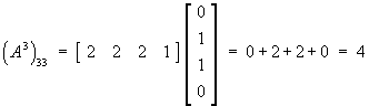 (3,3) entry of A^3 = 4