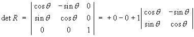 [expansion along last row or column]