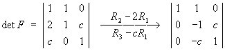 det F = ...