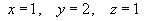 (x,y,z) = (1,2,1)
