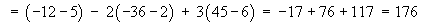 det A2 = 176