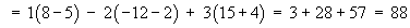 det A = 88