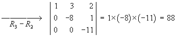 det A = 88
