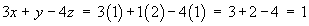(1,2,1) satisfies the third equation