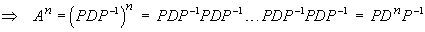 A^n = PD^n P^(-1)
