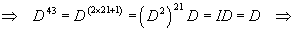 D^43 = D