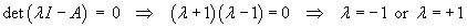 lambda = ±1
