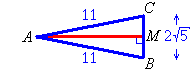 [plot of triangle]
