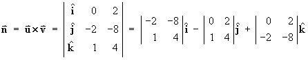 n = u cross v