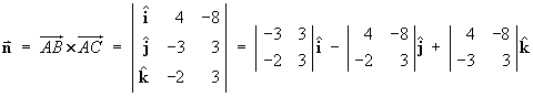 n = AB cross AC