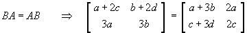 Setting  BA = AB