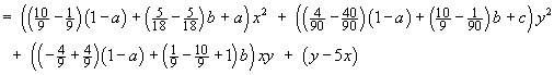 u(x,y)  =  (y-5x) + 0 + x^2