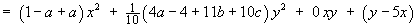 u(x,y)  =  (y-5x) + 0 + x^2