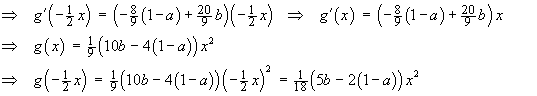g(x) = 1/9(10b - 4(1-a))x^2