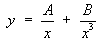 y = A / x + B / x^3