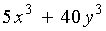 5 x^3 + 40 y^3