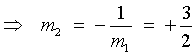 m2 = -1/m1 = +3/2