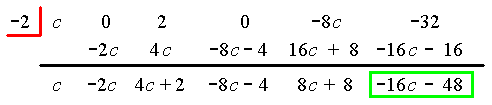 [Synthetic division of g(x)
         by (x + 2)]