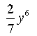 (2/7) y^6
