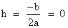 h = (-b)/(2a) =0