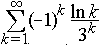 Sum_{k=1 to oo) (-1)^k ln(k) / 3^k