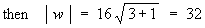 then  |w| = 32