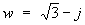 w = sqrt{3} - j