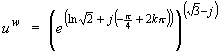u^w = ...