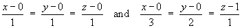 x = y = z; and  x/3 = y/2 = z-1