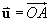 vector u = OA
