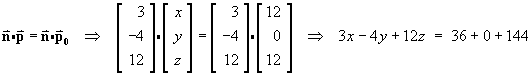 n dot p = n dot p0