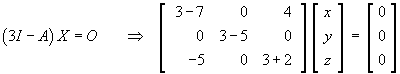 (3I-A)X = O ...