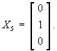 X5 = [ 0 1 0 ]T
