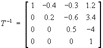 full inverse matrix of T