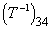 (3,4) element of T-inverse