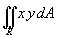 Double integral (xy) dA