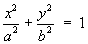 x^2/a^2 + y^2/b^2 = 1