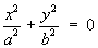 x^2/a^2 + y^2/b^2 = 0