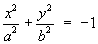 x^2/a^2 + y^2/b^2 = -1