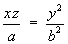 xz/a = y^2/b^2